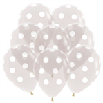 Globos lunares marrones fondo transparente 6u